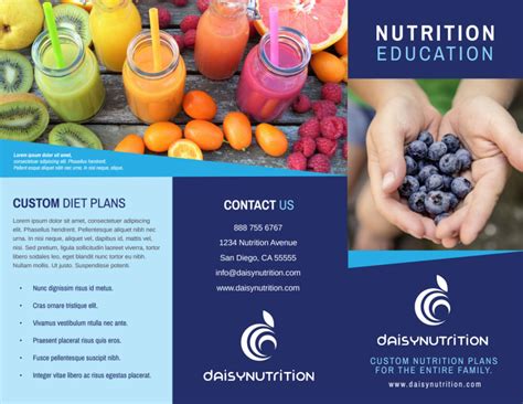 Nutrition Education Brochure Templates