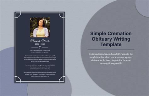 Description of Obituary Template