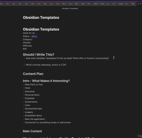 Obsidian Template Customization