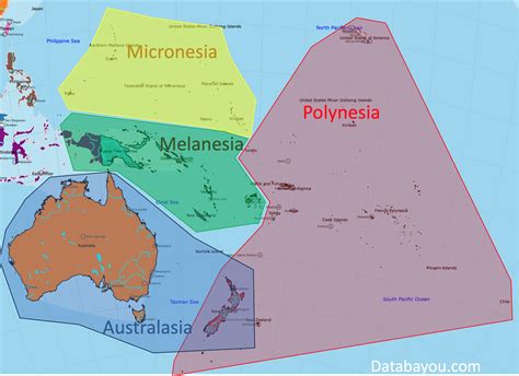 Oceania map types