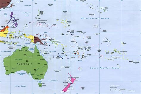 Oceania political map