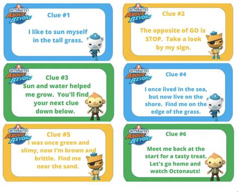 Octonauts Marine Life Scavenger Hunt