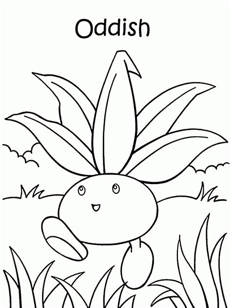 Oddish Coloring Page