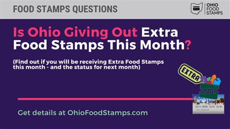 Ohio Extra Food Stamps This Month