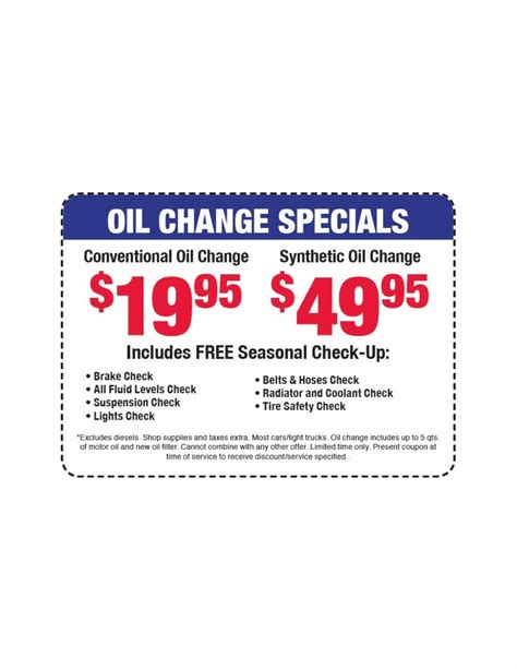 Oil Change Coupons And Discounts