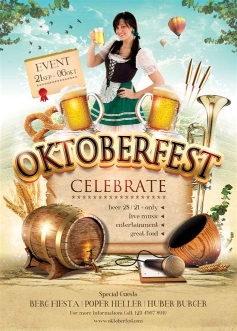 Oktoberfest Flyer Template Design Download Free