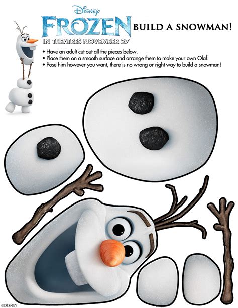 Olaf Body Template Printable