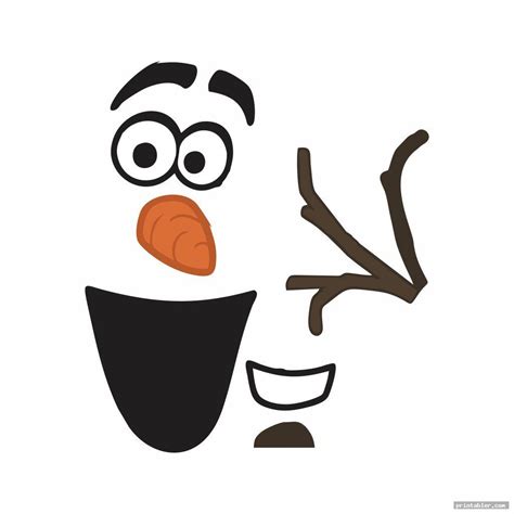 Olaf face printable templates