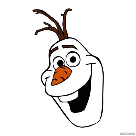 Olaf face printables example