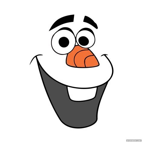 Olaf face printables for free