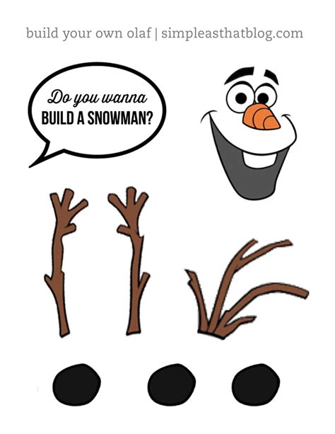 Olaf face printables for fun