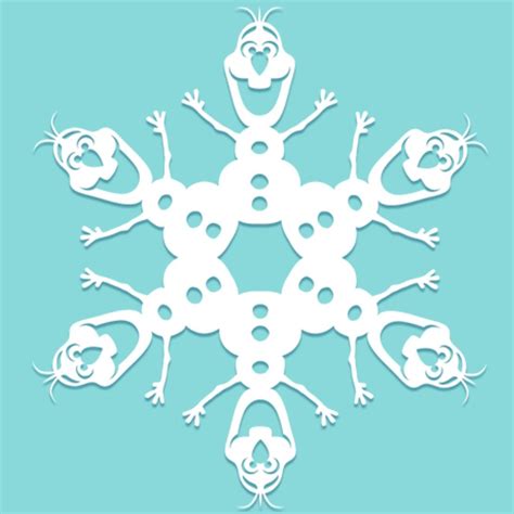 Olaf Snowflake Template Printable