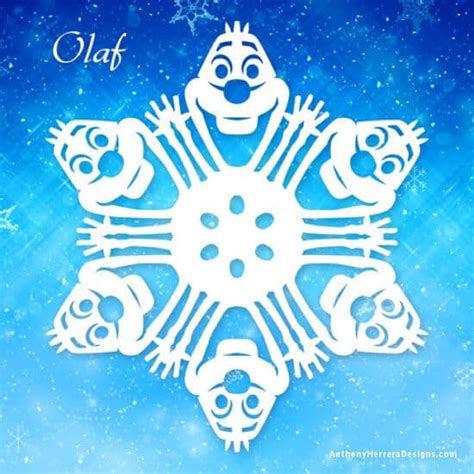 Olaf Snowflake Template Printable