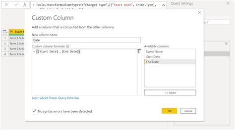 Old Dates Power Query