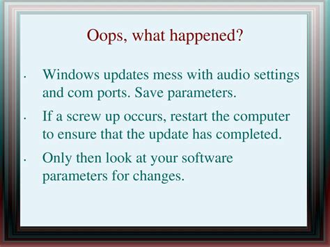 Oops Program Updates