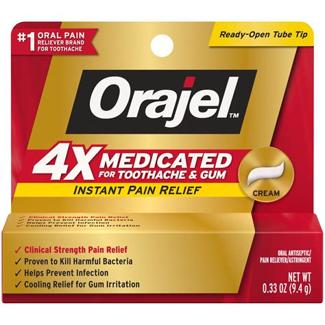 Orajel Cream for Pain Relief