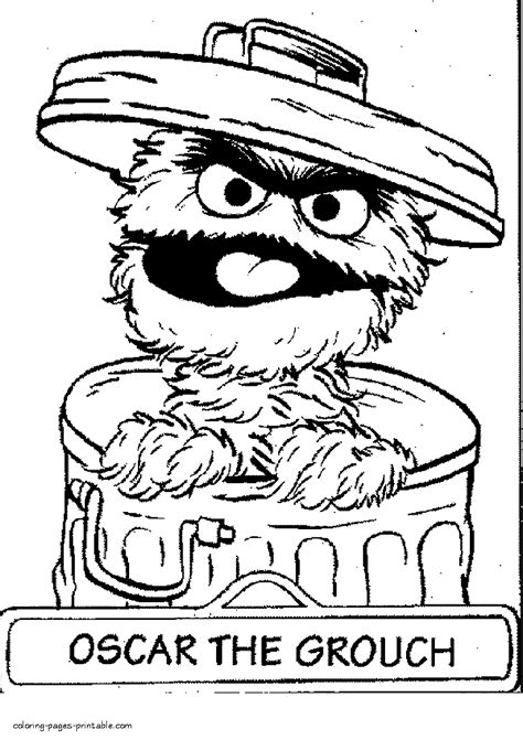 Oscar the Grouch Printable