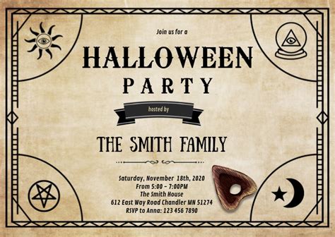 Ouija Board Invitation Template Concept 10