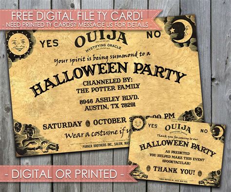 Ouija Board Invitation Template Design 1