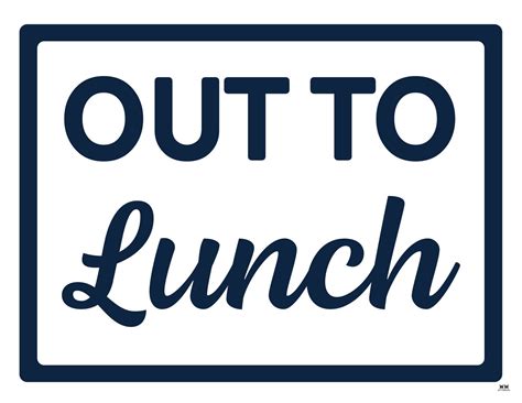 Out to Lunch Sign Design 6