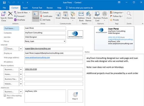 Outlook Contacts 10