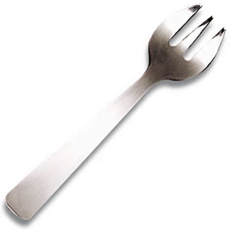 An oyster fork with a slender handle and sharp tip