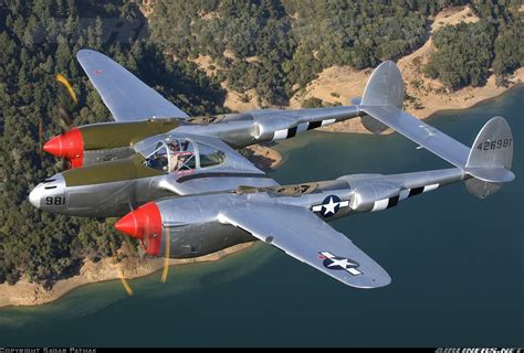 P-38 Fighter Jet in Flight