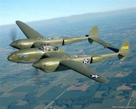 P-38 Lightning in flight