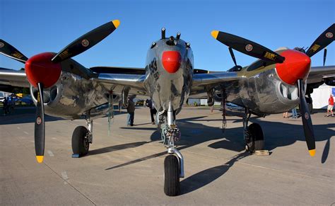 P-38 Lightning on the ground