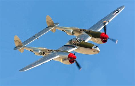 P-38 Lightning Plane in flight