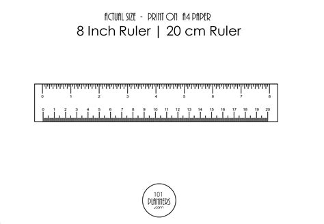 PD Ruler Template Millimeter Scale Design