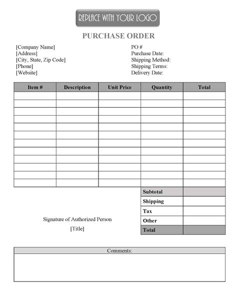 PO Template Structure