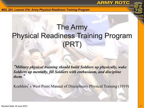 PRT Training Program