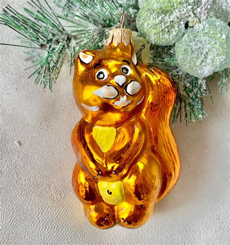 Painted Glass Cat Ornament