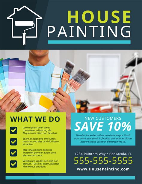 Painting company flyer template example 1