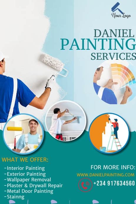 Painting company flyer template example 10