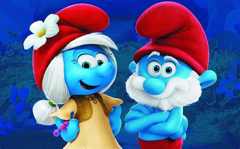 Papa Smurf and Smurfette