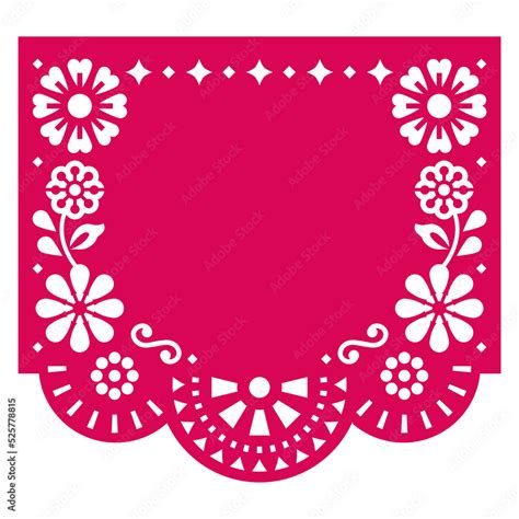 A papel picado design featuring a unique style