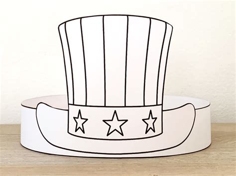 Paper Plate Uncle Sam Hat