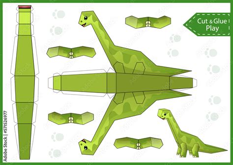 Papercraft 3d Dinosaurs Template Image 1