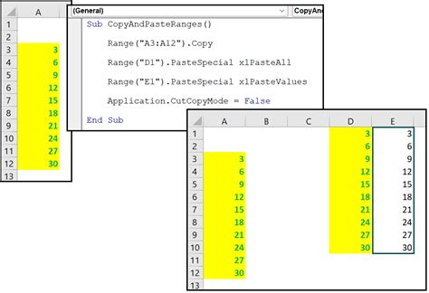 Paste As Values VBA Image