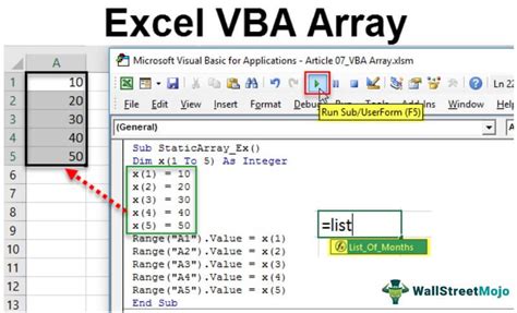 Pasting Values in Excel VBA Arrays