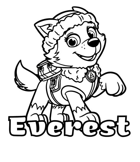 Paw Patrol Everest Coloring Page