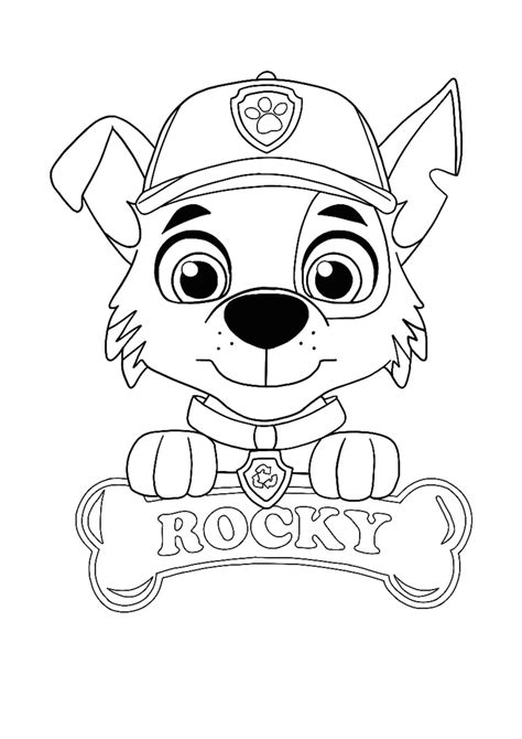 Paw Patrol Rocky Coloring Page