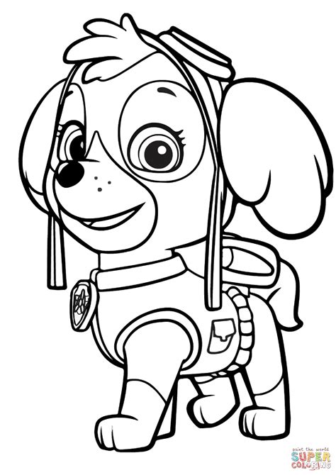 Paw Patrol Skye Coloring Page