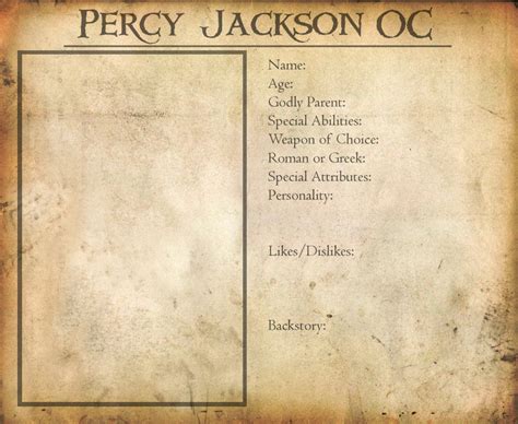 Percy Jackson OC Template