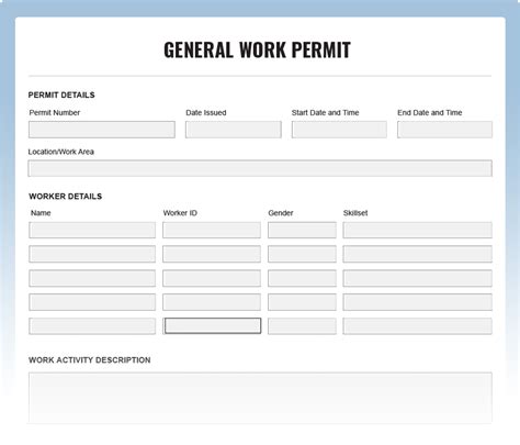 Permit and Inspection Template