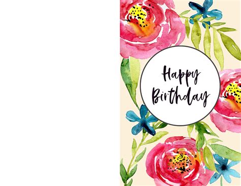 Personalized printable birthday card