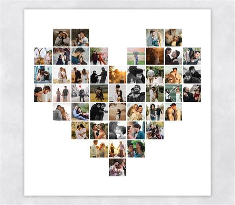 Pet Love Heart Picture Collage Template