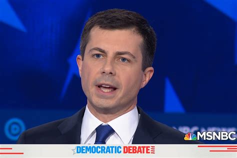 Pete Buttigieg debating opponents